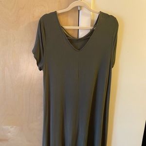 Green T shirt Dress